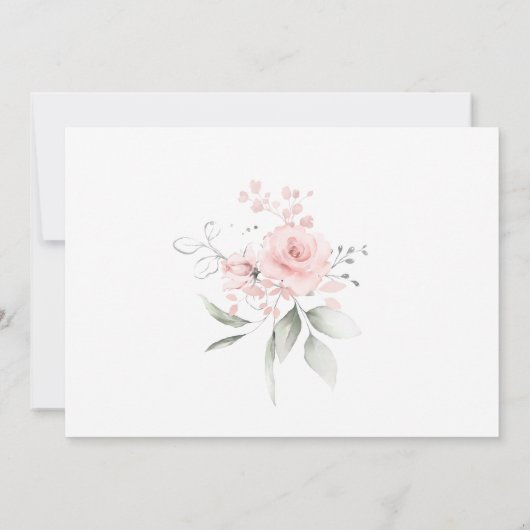 名前PINKパーソナライズされたフローラバラメモ帳 ノートカード (裏面)