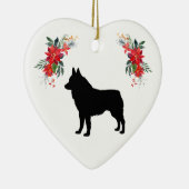 名前PoinsettiaのSchipperkeシルエット セラミックオーナメント (右)