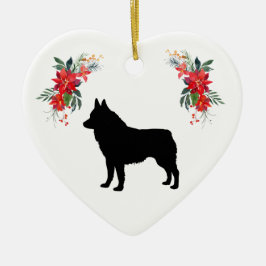 名前PoinsettiaのSchipperkeシルエット セラミックオーナメント