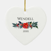 名前PoinsettiaのSchipperkeシルエット セラミックオーナメント (裏面)