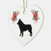 名前PoinsettiaのSchipperkeシルエット セラミックオーナメント (左)