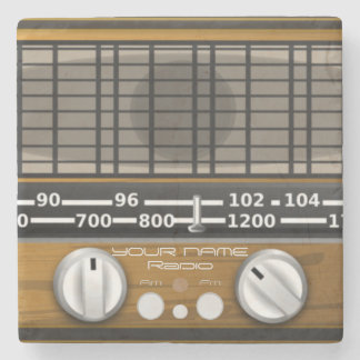 名前Radio Diskジョッキーパーソナライズされた ストーンコースター
