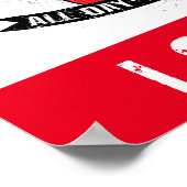 名前Rinkラッパーソナライズされたトホッケーレッド ポスター (角)