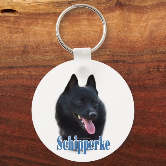 名前Schipperke キーホルダー (正面)