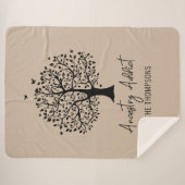 名前Sherpaとアンセティスアディクティスファミリーツリー空白の シェルパブランケット (正面(横))