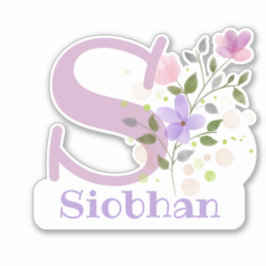 名前Siobhan文字Sステッカー切り取り シール