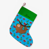 名前sloth blue candy canesはクリスマスツリーを弓 スモールクリスマスストッキング (正面 (吊り時))