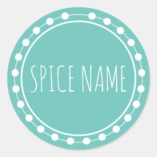 名前Spice Jarラベルの追加 ラウンドシール (正面)