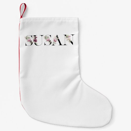 名前Susan スモールクリスマスストッキング (正面)
