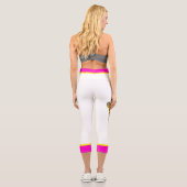 名前Sweet sixteen（ピンクと黄色のトリム） カプリレギンス (裏面)