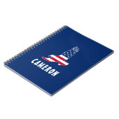 名前USA米国国旗American Eagle America 7月4日 ノートブック (左側)