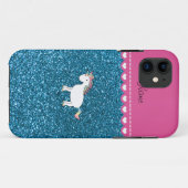 名前white unicorn sky blueグリッター Case-Mate iPhoneケース (裏面(横))