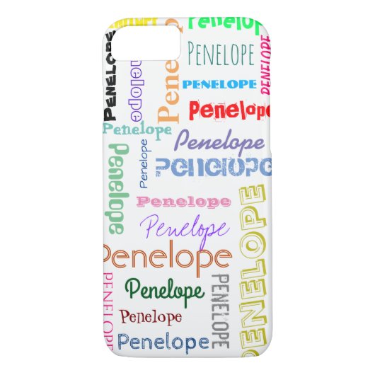 名前Wordクラウドおもしろいフォントタイポグラフィ Case-Mate iPhoneケース (裏面)