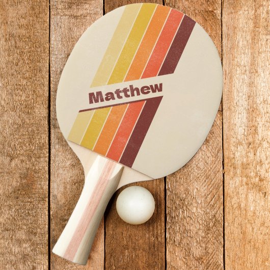 名動揺して付きストライプのレトロ濃 卓球ラケット
