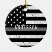 名動揺して前の細い灰色の線の修正 セラミックオーナメント (正面)