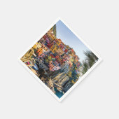 名勝の村，シンクテレ，リグーリア，イタリア スタンダードカクテルナプキン (角)