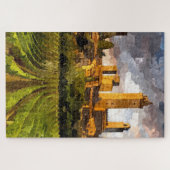 名勝カラフルトスカニーキャッスルアクアレル絵画ズ ジグソーパズル (横)