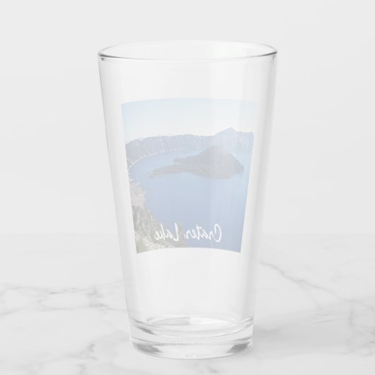 名勝クレーター湖国立公園写真ガラス タンブラーグラス (裏面)