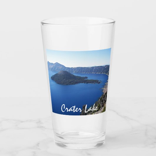 名勝クレーター湖国立公園写真ガラス タンブラーグラス (正面)