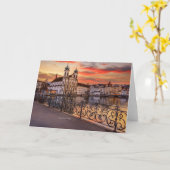 名勝スイス カード (黄色い花)