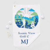 名勝パーソナライズされたコースレトロモダンゴルファー ゴルフタオル (インサイチュ)