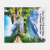 名勝感動的山海 フリースブランケット (正面(横))