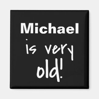 名古パーソナライズされた語ブラック誕生日Gag マグネット