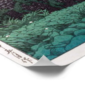 名古屋城、川瀬巴水名古屋城、川瀬蓮井、ウッドカット ポスター (角)