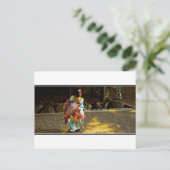 ©名古屋・熱田神社着物の可愛らしい少女 ポストカード (スタンド正面)