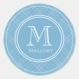 名名門私立校風の前&イニシャルモノグラムノートパソコンステッカー ラウンドシール