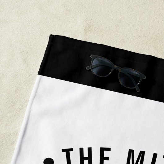 名字のシンプルで、モダンな家族会 ビーチタオル (インサイチュ)