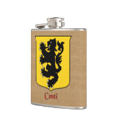 名字イタリアンコンティヒストリカルヘラルディックシールド フラスク (左)