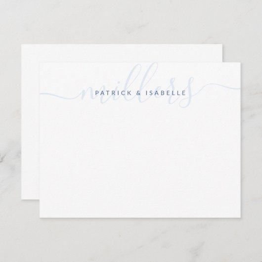 名字結婚モノグラム ノートカード (正面/裏面)