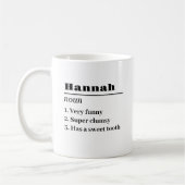 名定パーソナライズされた義の名詞友最高の人 コーヒーマグカップ (左)