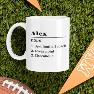 名定パーソナライズされた義サッカーコーチ コーヒーマグカップ