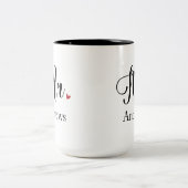 名宛て夫婦贈与夫新郎 ツートーンマグカップ (中央)