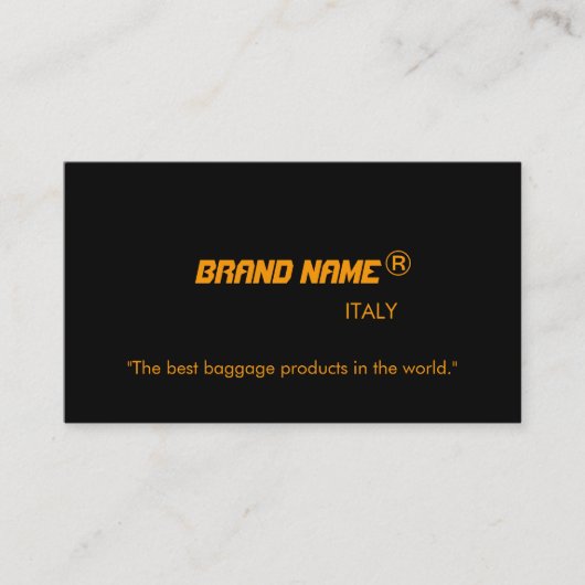 名広告カード。 名刺 (正面)