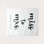 名恋しく思前ブライダルシャワー写真の背景 タペストリー (正面(横))