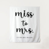 名恋しく思前ブライダルシャワー写真の背景 タペストリー (正面)