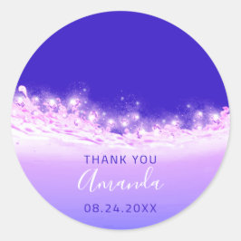 名感謝してい前スパークブライダルピンクコバルトブルー ラウンドシール