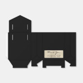 名感謝してい前日ミニマルアイボリーブラックお願いギフト フェイバーボックス (折り畳みなし)