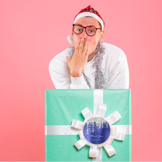 名感謝してい前16ブライダルブラックグリッター3Dブ王室のルー ラウンドシール