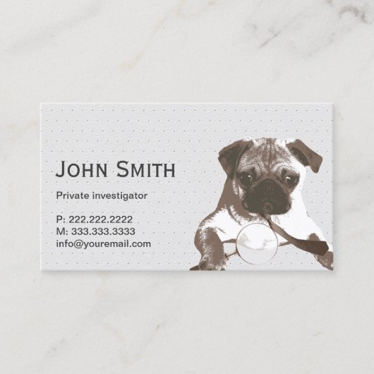 名探偵PUG捜査官名刺 名刺 (正面)