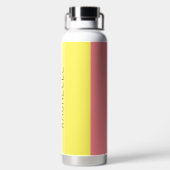 名数々の前のモダン色のストライプ ウォーターボトル (背面)