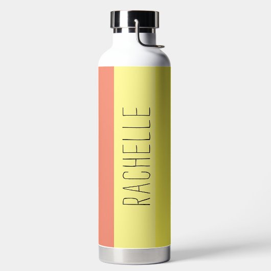 名数々の前のモダン色のストライプ ウォーターボトル (左面)