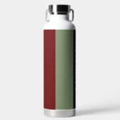 名数々の前のモダン色のストライプ ウォーターボトル (正面)