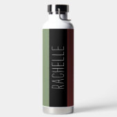 名数々の前のモダン色のストライプ ウォーターボトル (左面)