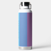 名数々の前のモダン色のストライプ ウォーターボトル (背面)