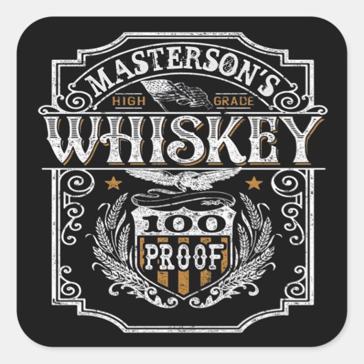 名旧パーソナライズされたウエストウイスキー醸造バー スクエアシール (正面)