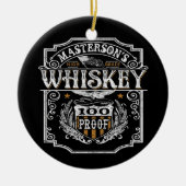 名旧パーソナライズされたウエストウイスキー醸造バー セラミックオーナメント (正面)